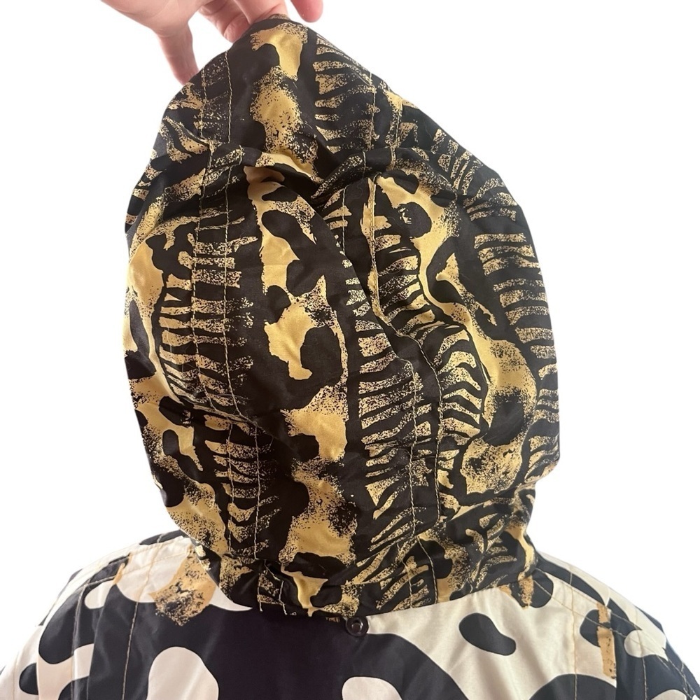 Vtg Obermeyer Gaper Day Women's Ski Jacket Abstract Animal Print Size 16 - Picture 5 of 14